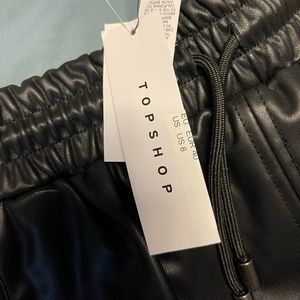 Topshop leather mini skirt! Very cute!! Size US 8